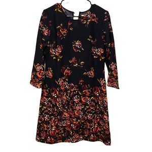 Abercrombie & Fitch 3/4 Sleeve Floral Dress Size L